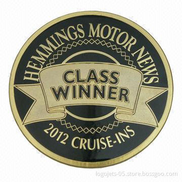 Car Badge/Emblem in 2-D or 3-D Designs, Available in Different Types of Material and Finishes